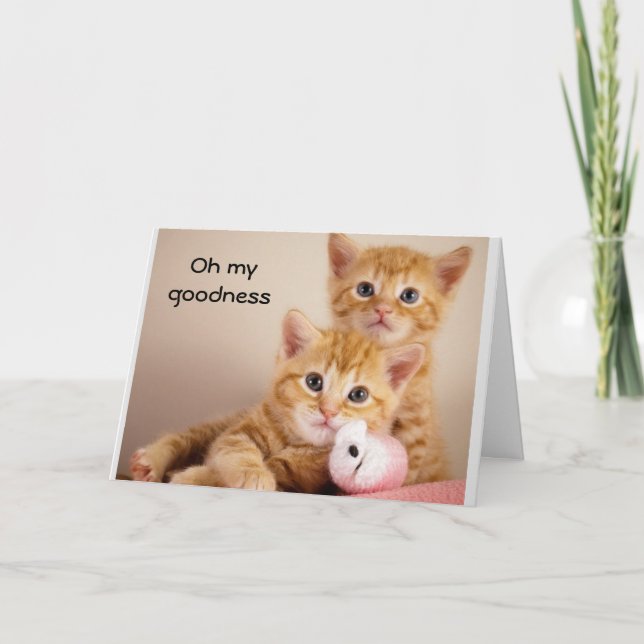 Tarjeta HAPPY **12th BIRTHDAY** SAYS SWEET KITTIES Card (Anverso)
