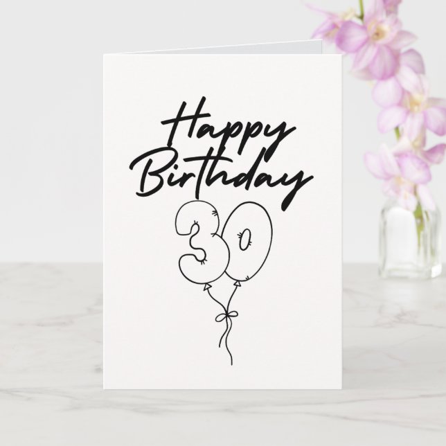 Tarjeta Happy 30th Birthday Celebration (Orquídea)