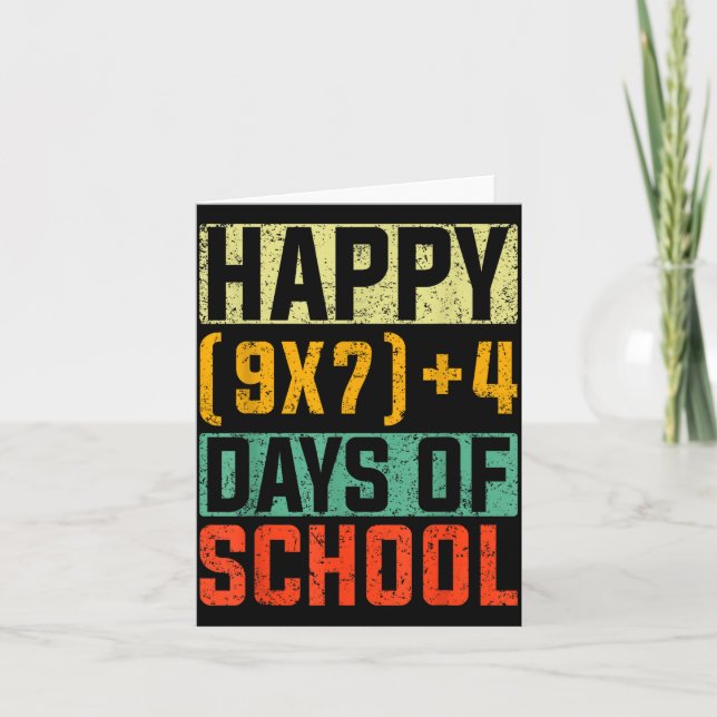Tarjeta Happy 67 Days Of School Math Teacher Students Six  (Anverso)