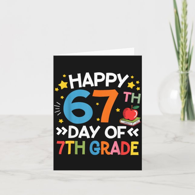 Tarjeta Happy 67th Day Of 7th Grade Teachers 67 Days Of Sc (Anverso)