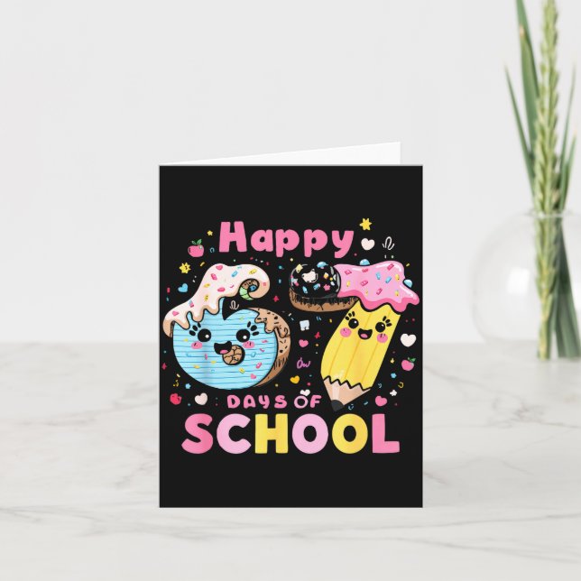 Tarjeta Happy 67th Day Of School Cute Ice Cream 100 Days S (Anverso)