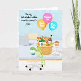 Tarjeta Happy Administrative Professionals Day with Gift 