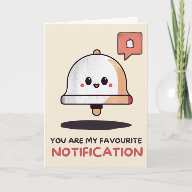 Tarjeta Happy Anniversary Cute Funny Notification Card (Anverso)