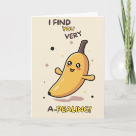 Tarjeta Happy Anniversary Cute Funny Simple Banana Card
