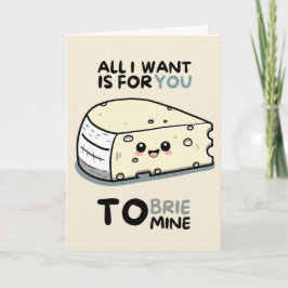 Tarjeta Happy Anniversary Cute Funny Simple Brie Card
