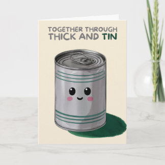 Tarjeta Happy Anniversary Cute Funny Simple Can Card