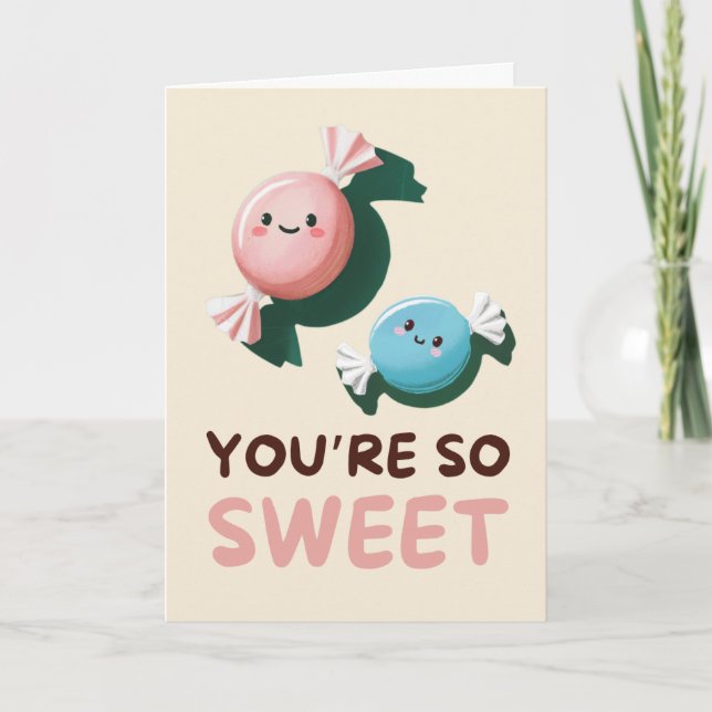Tarjeta Happy Anniversary Cute Funny Simple Candy Card (Anverso)