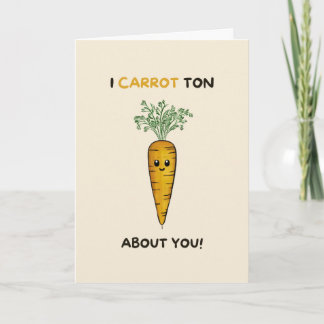Tarjeta Happy Anniversary Cute Funny Simple Carrot Card
