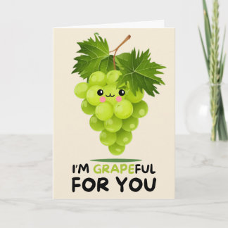 Tarjeta Happy Anniversary Cute Funny Simple Grape Card