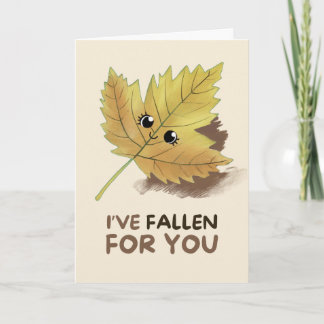 Tarjeta Happy Anniversary Cute Funny Simple Leaf Card
