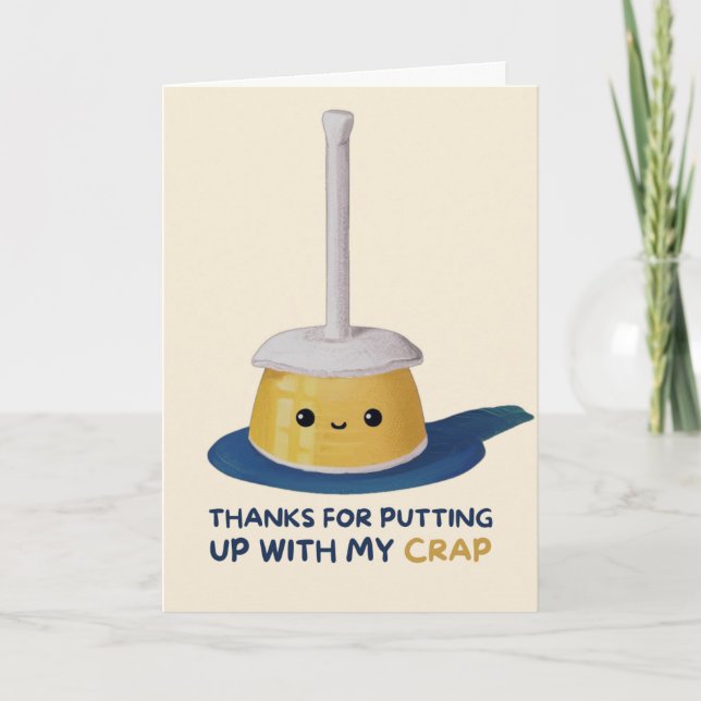 Tarjeta Happy Anniversary Cute Funny Simple Plunge Card (Anverso)