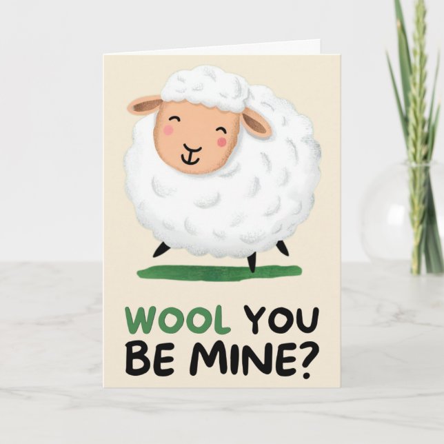 Tarjeta Happy Anniversary Cute Funny Simple Sheep Card (Anverso)