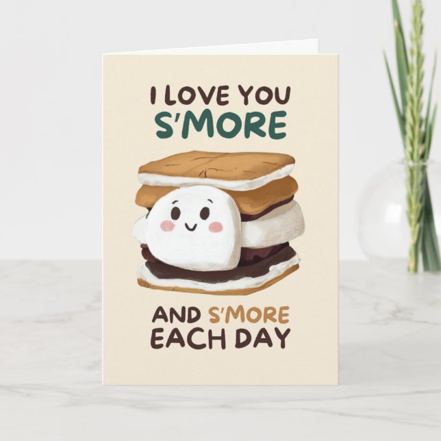 Tarjeta Happy Anniversary Cute Funny Simple Smore Card (Anverso)