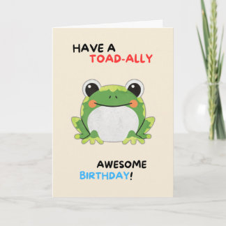 Tarjeta Happy Anniversary Cute Funny Simple Toad Card