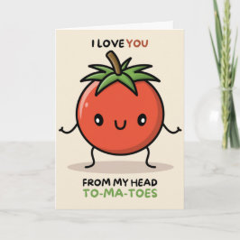 Tarjeta Happy Anniversary Cute Funny Simple Tomato Card