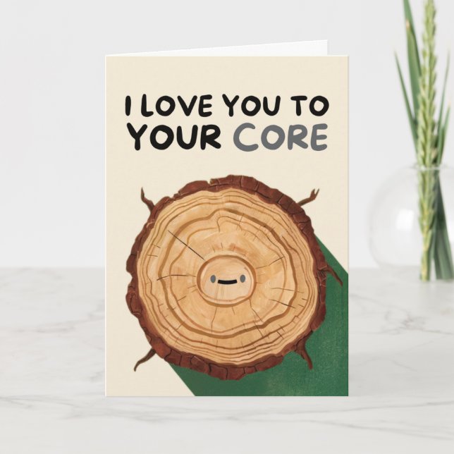 Tarjeta Happy Anniversary Cute Funny Simple Tree Card (Anverso)