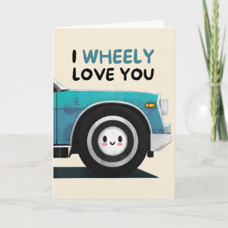 Tarjeta Happy Anniversary Cute Funny Simple Wheel Card