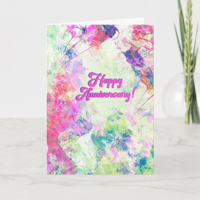 Tarjeta Happy Anniversary to the Sweetest Woman (Anverso)