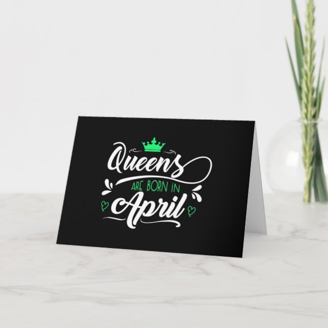 TARJETA HAPPY ***APRIL*** YOU ARE A QUEEN BIRTHDAY (Anverso)