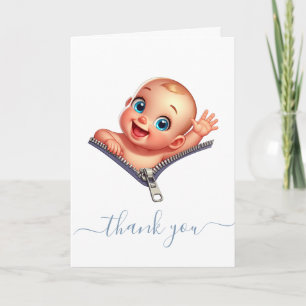 Tarjeta Happy Baby Peeout Baby Shower Gracias