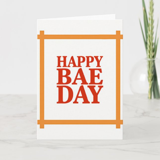 Tarjeta Happy Bae Day Card (Anverso)