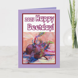 Tarjeta Happy Beetday Red Beets Happy Birday Card