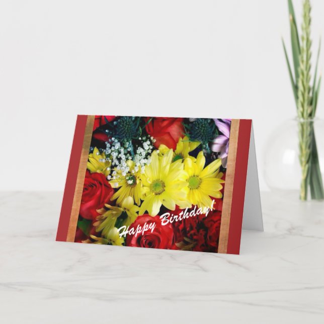 Tarjeta Happy Birday Card (Feliz cumpleaños) di que es con (Anverso)