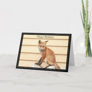 Tarjeta Happy Birday Card Red Fox Kit