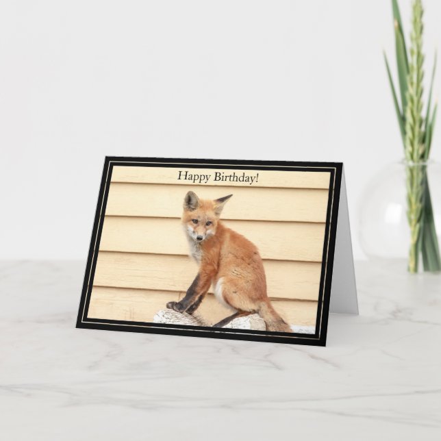 Tarjeta Happy Birday Card Red Fox Kit (Anverso)