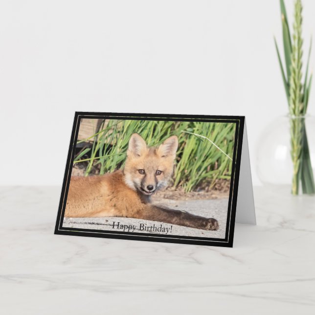 Tarjeta Happy Birday Card Red Fox Kit (Anverso)