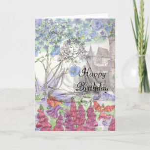 Tarjeta Happy Birday Flower Card Zen Meditation