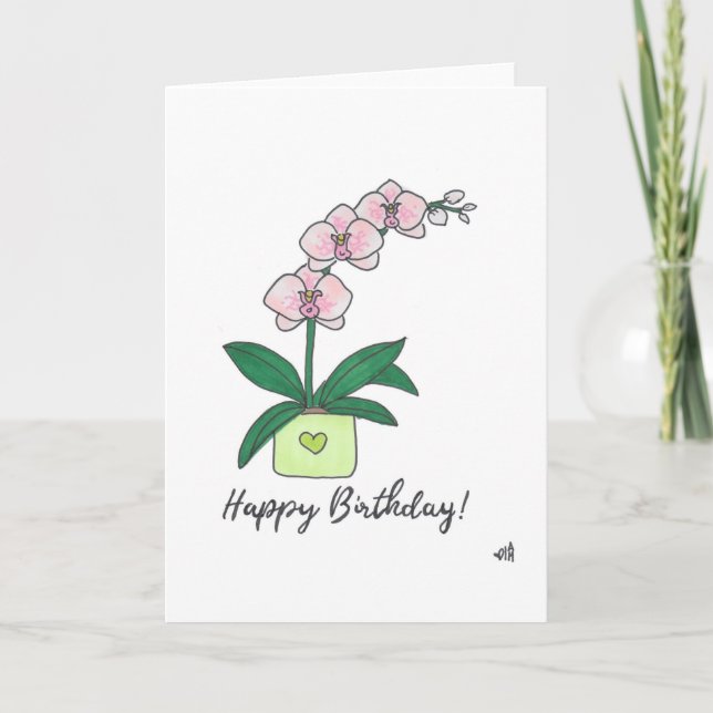 Tarjeta Happy Birday Flowers 3 (Anverso)