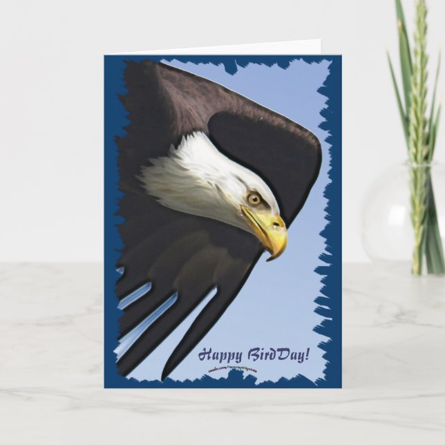 Tarjeta Happy BirdDay Funny Bald Eagle Birthday Card (Anverso)