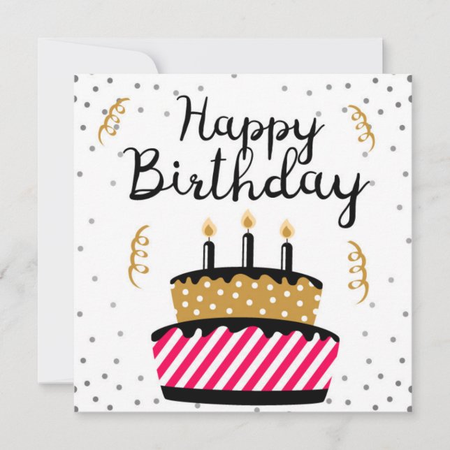 Tarjeta Happy Birthday (Anverso)