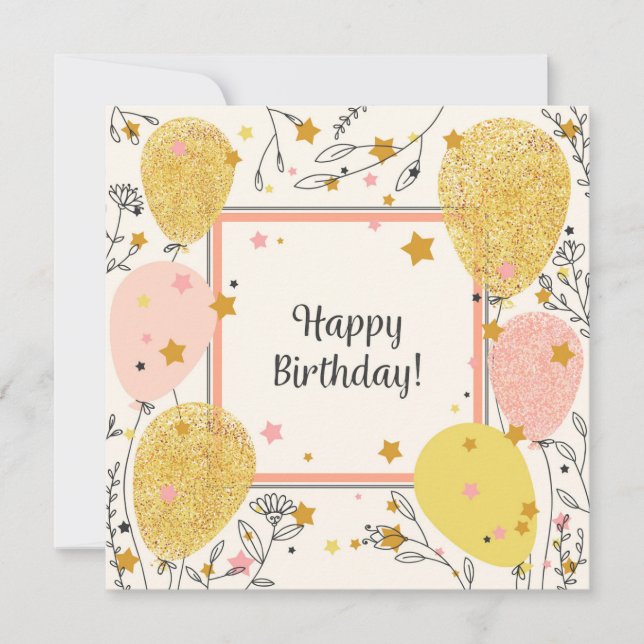 Tarjeta Happy Birthday (Anverso)