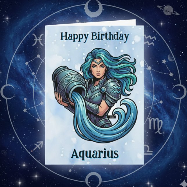 Tarjeta Happy Birthday Aquarius! (Subido por el creador)