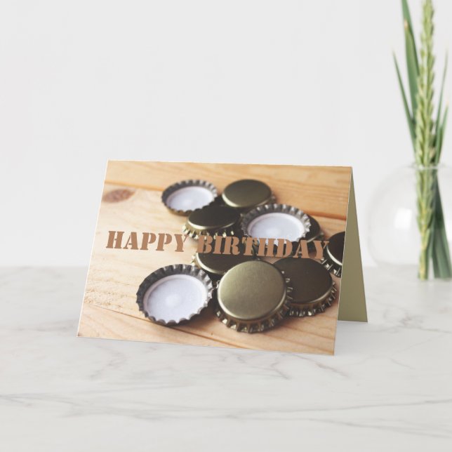 Tarjeta Happy birthday Brew Master, Beer Brewing (Anverso)