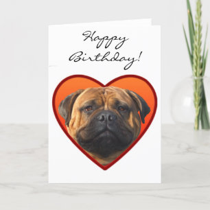 Tarjeta Happy Birthday bullmastiff dog