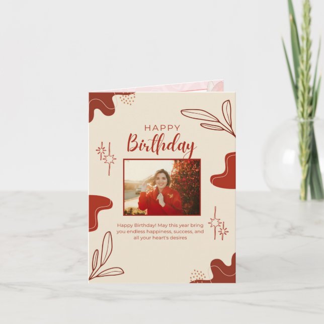 Tarjeta happy birthday card (Anverso)