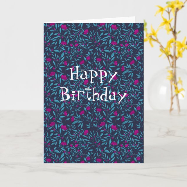 Tarjeta happy birthday Card (flor amarilla)
