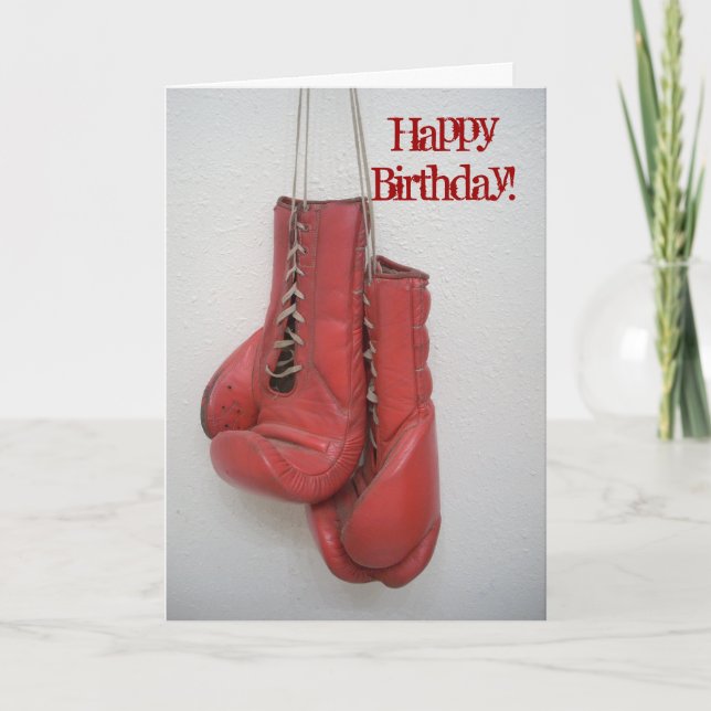 Tarjeta Happy Birthday Card Boxing Gloves (Anverso)