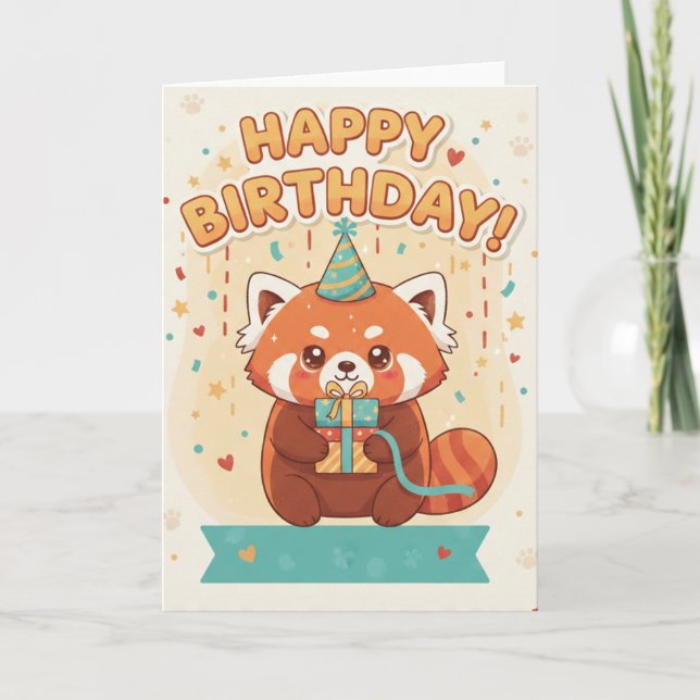 Tarjeta happy birthday card cute for women (Anverso)