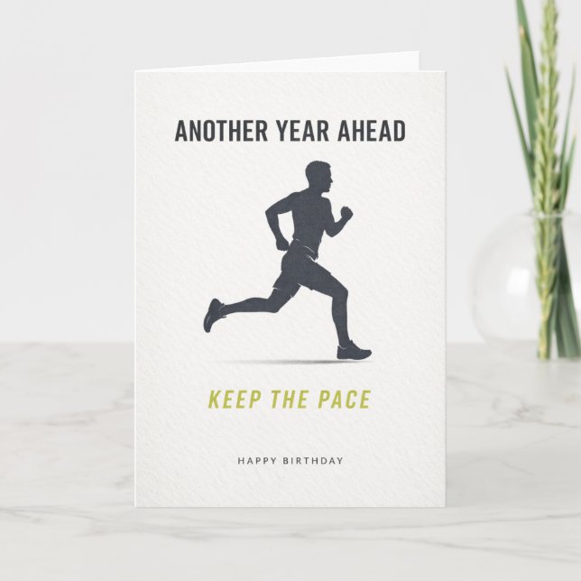 Tarjeta happy birthday card runner (Anverso)