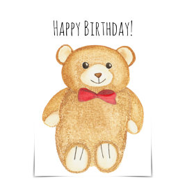 Tarjeta "Happy Birthday" Choose-a-colour Bear Hug Card