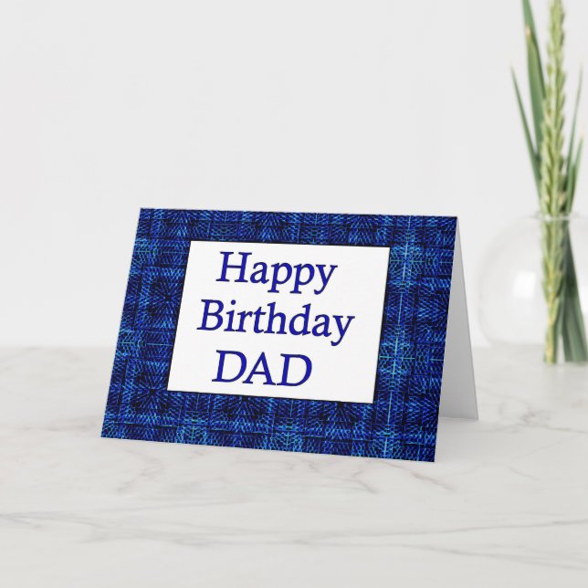 Tarjeta Happy Birthday DAD (Anverso)
