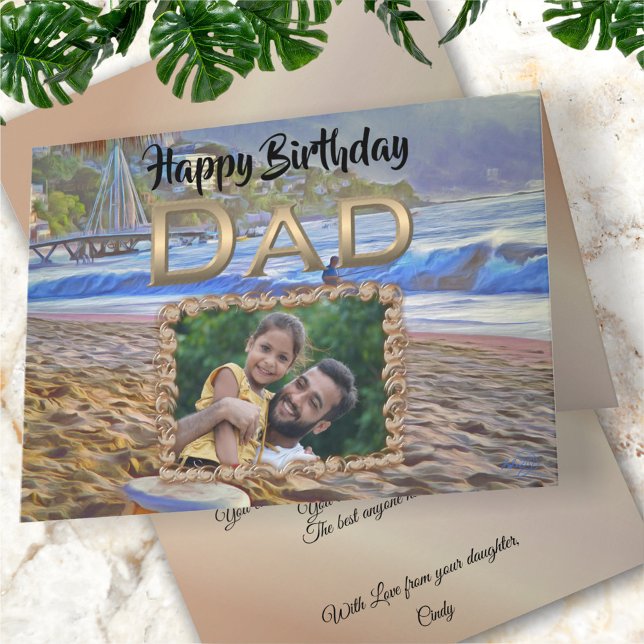 Tarjeta Happy Birthday Dad Beach 786 (Subido por el creador)