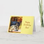 Tarjeta Happy Birthday Dad Father Horse Equestrian<br><div class="desc">If you or your father loves horses then this is the perfect birthday card for him.  Tell him how much you appreciate and love him with this horse dad and child card.</div>