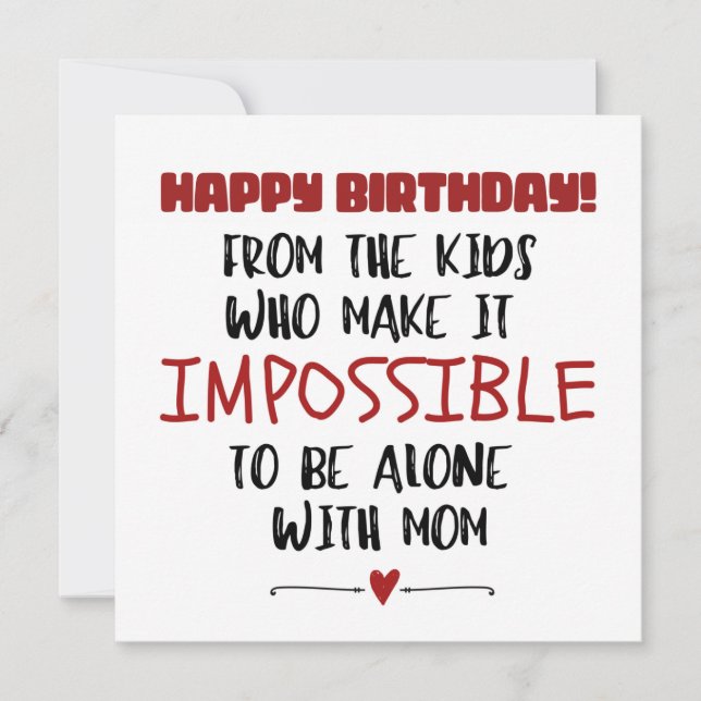 Tarjeta Happy Birthday Dad from Kids (Anverso)