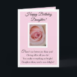 Tarjeta Happy Birthday Daughter Card<br><div class="desc">Happy Birthday Daughter</div>