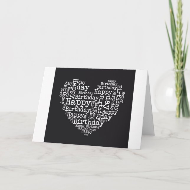 Tarjeta Happy birthday design (Anverso)